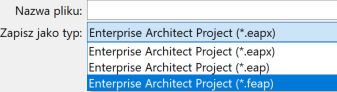 Enterprise Architect 14 - format zapisu pliku